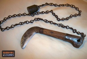 A single ninja Kusarigama